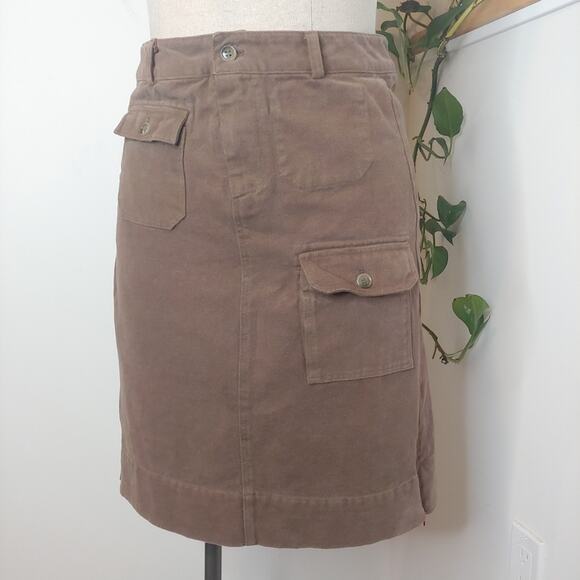 Searle Vintage Brown Utility Cargo Skirt, 4 - Picture 1 of 10